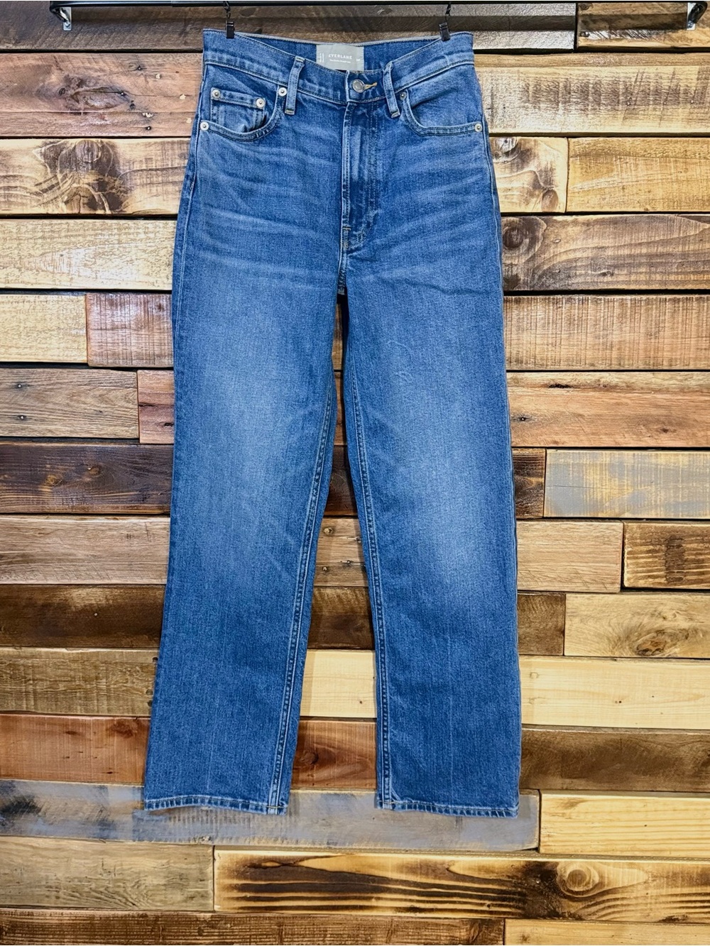 Everlane The Cheeky Straight Jean Medium Indigo 24R EUC